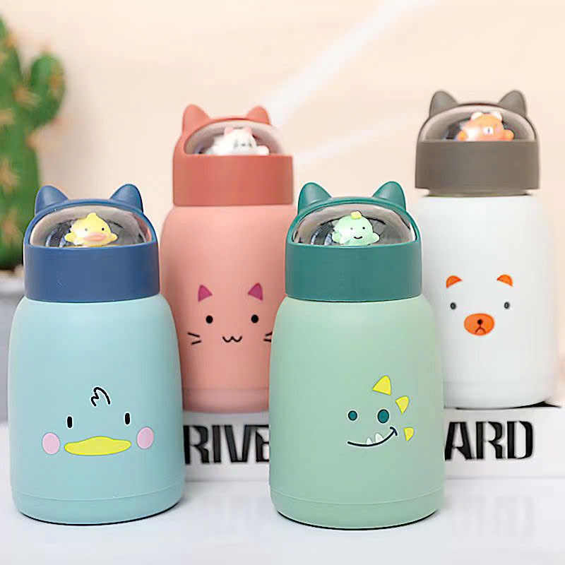 Bình Giữ Nhiệt Thuỷ Tinh Tai Mèo 360ML