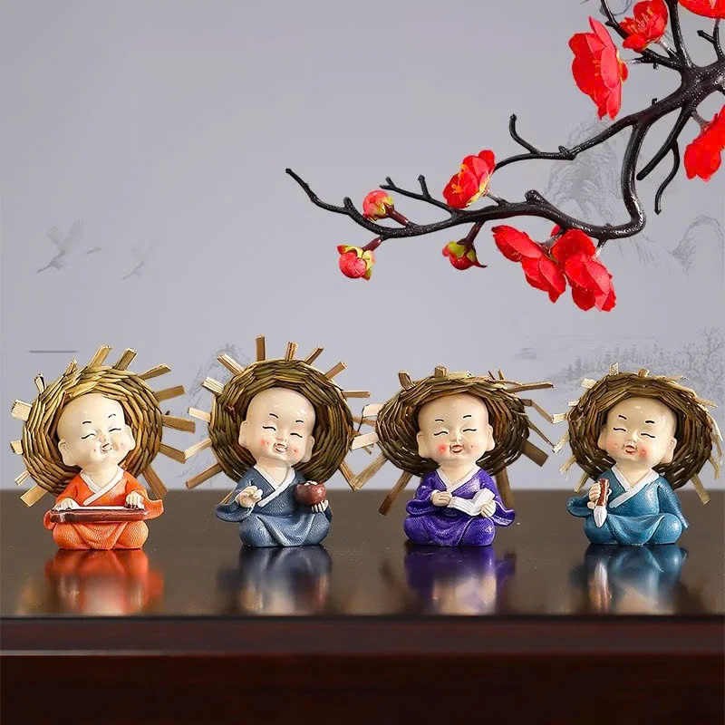 Bộ 4 Chú Tiểu Cầm Kỳ Thi Họa