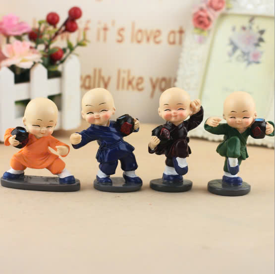 Bộ 4 Chú Tiểu Múa Võ Ôm Bình Rượu