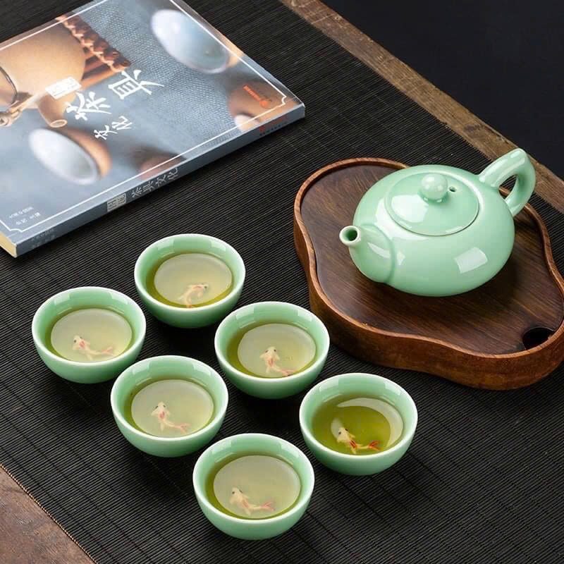 Bộ Bình Trà 3D Hình Cá