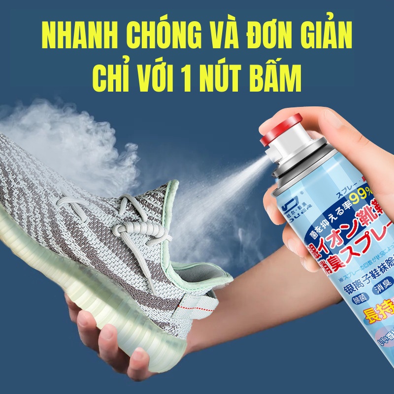 Chai Xịt Khử Mùi Giày Suốt 24H