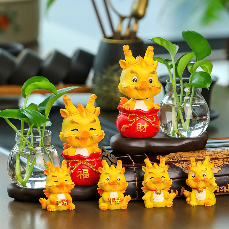 Chậu Thuỷ Tinh Nuôi Cá Kèm Tượng Rồng