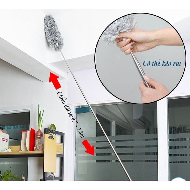 Chổi Quét Trần Nhà Gấp Gọn Thông Minh