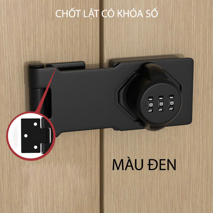 Chốt Cửa Lật Khóa Số Góc 90 Độ