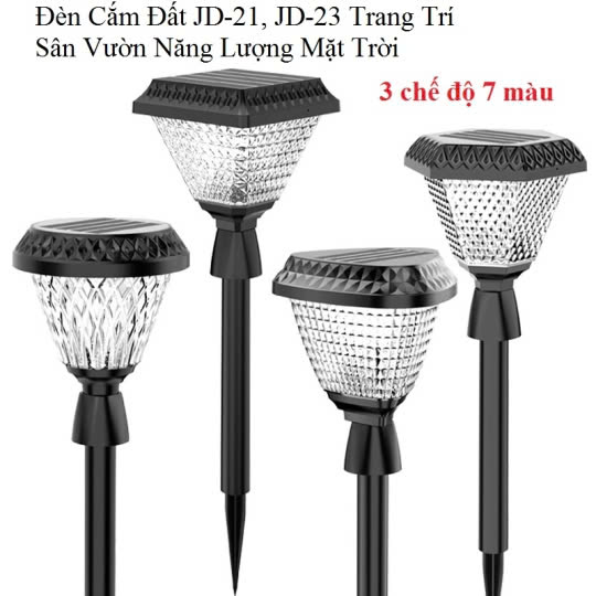 Đèn Cắm Đất Năng Lượng Mặt Trời JD-21, JD- 23