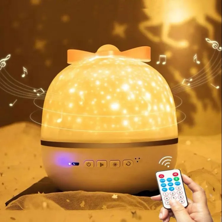 ĐÈN NGỦ CHIẾU SAO 3D XOAY TỰ ĐỘNG KÈM REMOTE