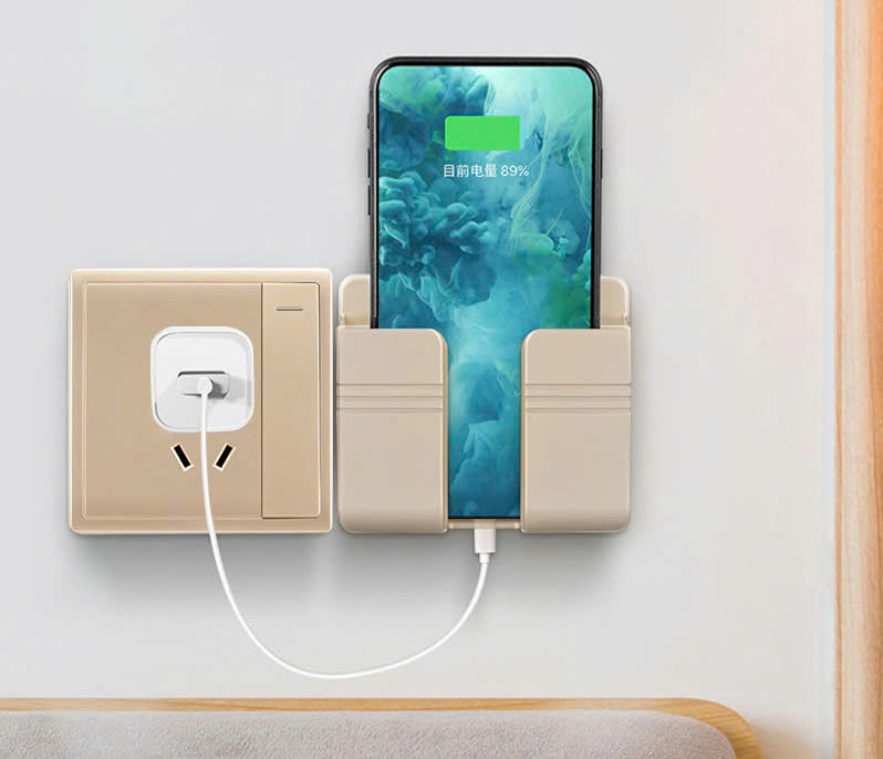 Giá Đỡ Điện Thoại Dán Tường Đế Sạc Pin