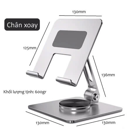Giá Đỡ Điện Thoại, Ipad Kợp Kim Nhôm MT134 Chân Xoay