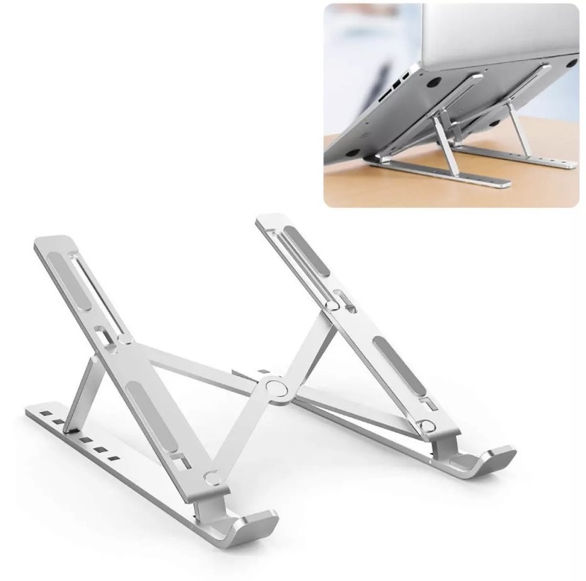 Giá Đỡ Laptop Macbook 1 Xếp Nhôm Nguyên Khối