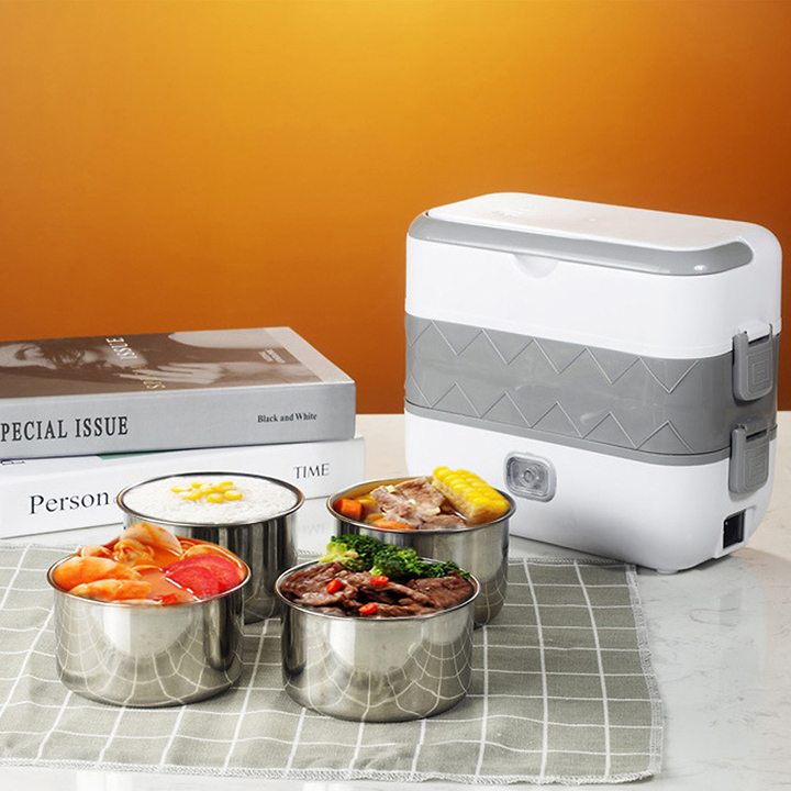 Hộp Cơm Hâm Nóng 2 Tầng 4 Ngăn Lunchbox