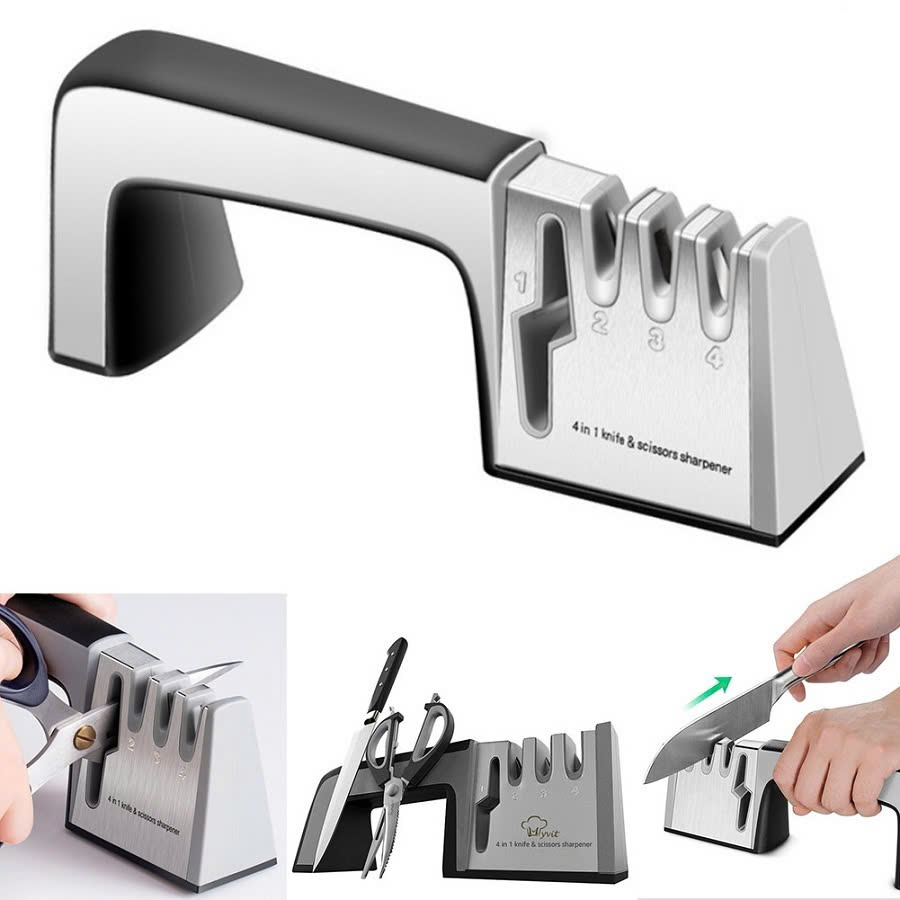 Dụng Cụ Mài Dao 4 Loại Có Tay Cầm 23Cm