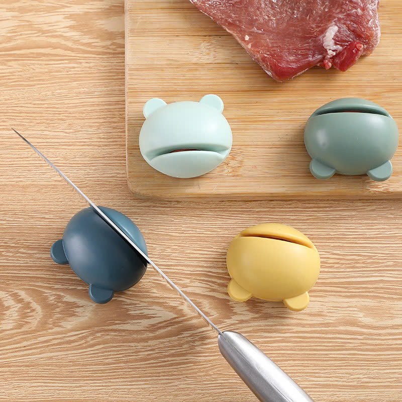 Dụng Cụ Mài Dao Kéo Mini Hình Gấu Chống Trượt