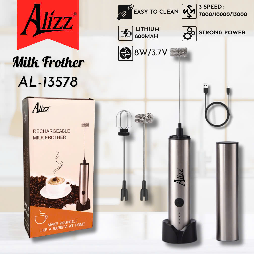 Máy Đánh Bọt Cà Phê, Đánh Trứng 3 Đầu ALIZZ AL-13578