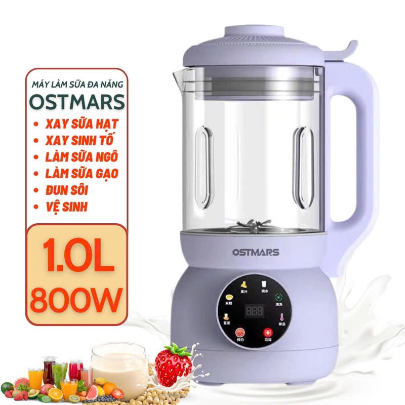 MÁY LÀM SỮA HẠT CỐI THUỶ TINH OSTMARS TIẾNG VIỆT