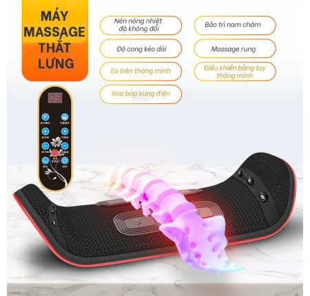 Máy Massage Lưng Cột Sống 3 Chế Độ Rung Sưởi Ấm