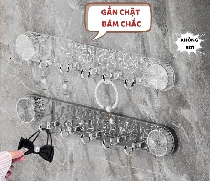 Móc Treo Đồ Đa Năng Hút Chân Không 5 Móc Gấp