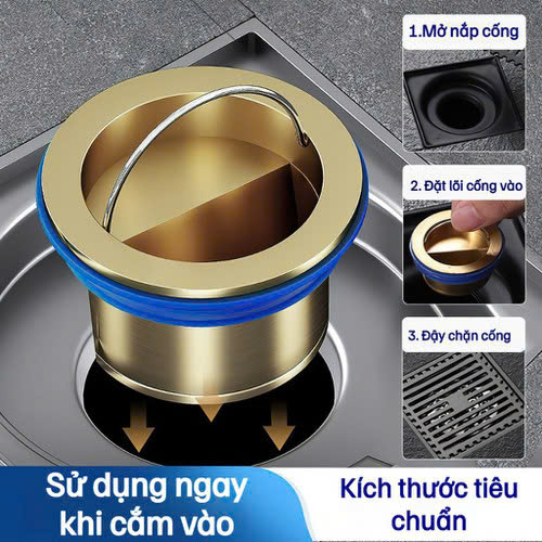Nắp Đậy Cống Ngăn Mùi Hôi Bằng Đồng