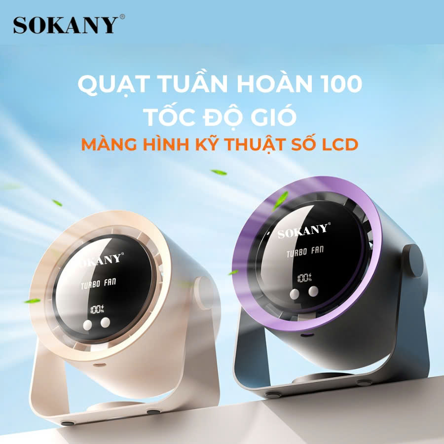 Quạt Để Bàn Màn Hình Kỹ Thuật Số SOKANY SKN-13823