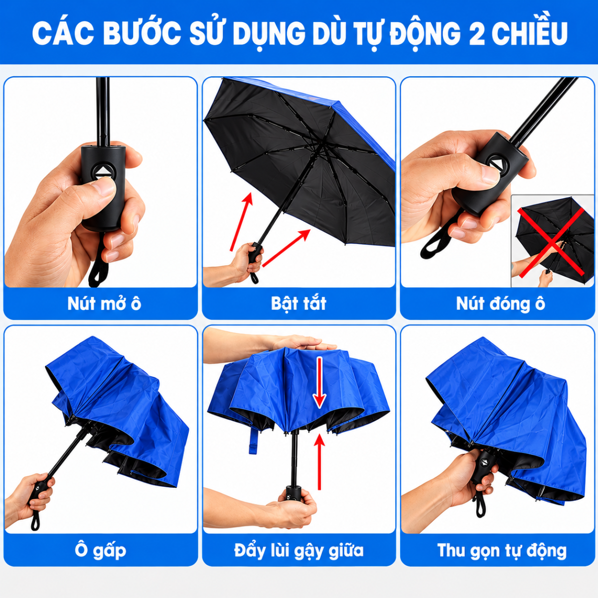 Ô DÙ CHE MƯA, CHE NẮNG 12 NAN TỰ ĐỘNG (T60)