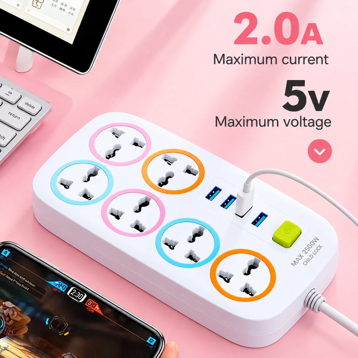 Ổ CẮM ĐIỆN THÁI LAN 4 CỔNG USB (T100)