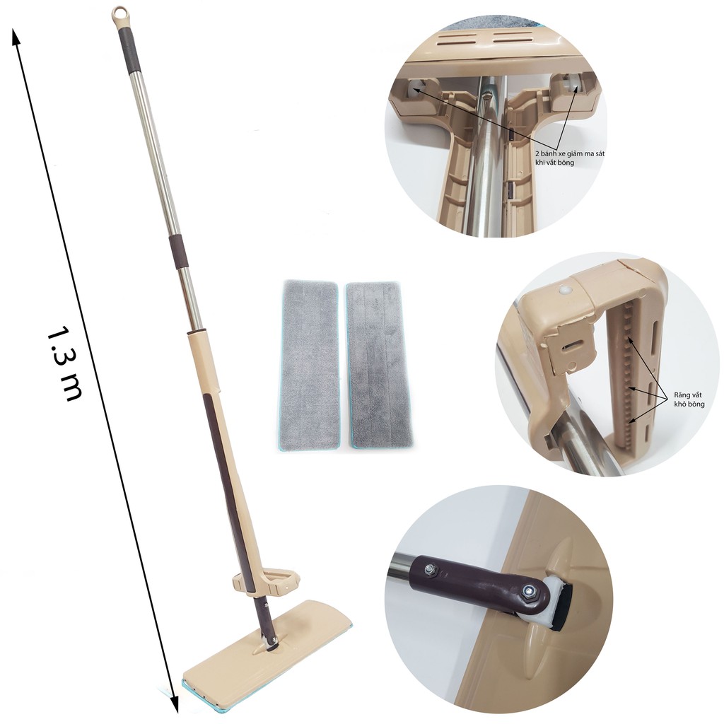 CHỔI LAU NHÀ TỰ VẮT SPIN MOP 360 ĐỘ (T40)