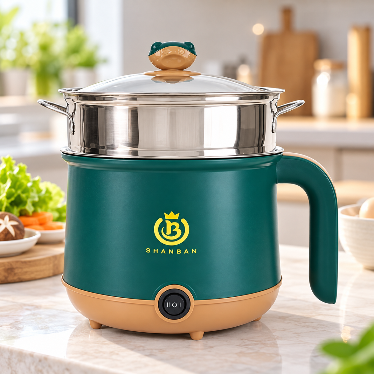 CA NẤU MÌ SHANBAN KIÊM LỒNG HẤP INOX (T36)