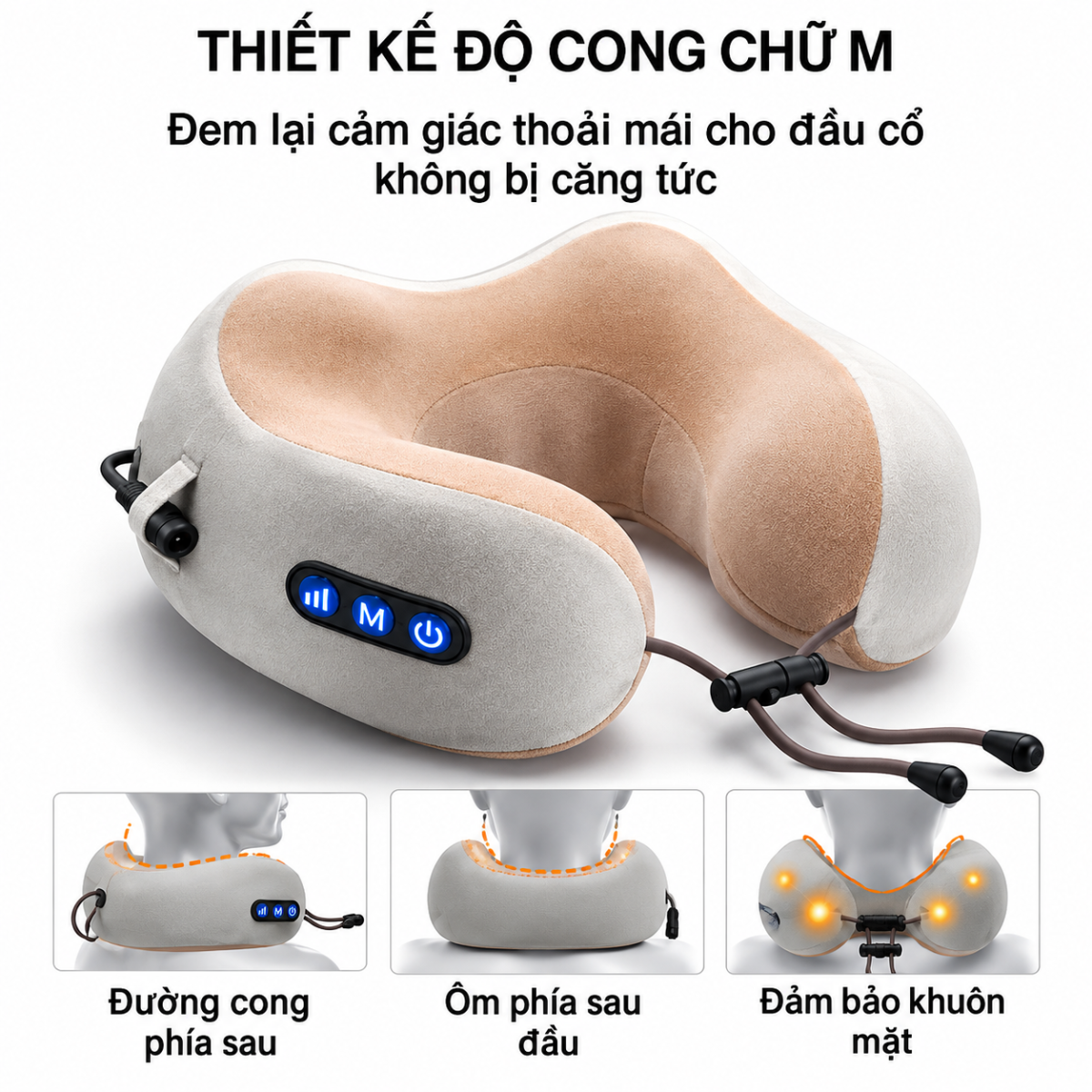 GỐI MASSAGE CỔ CHỮ U (T20)