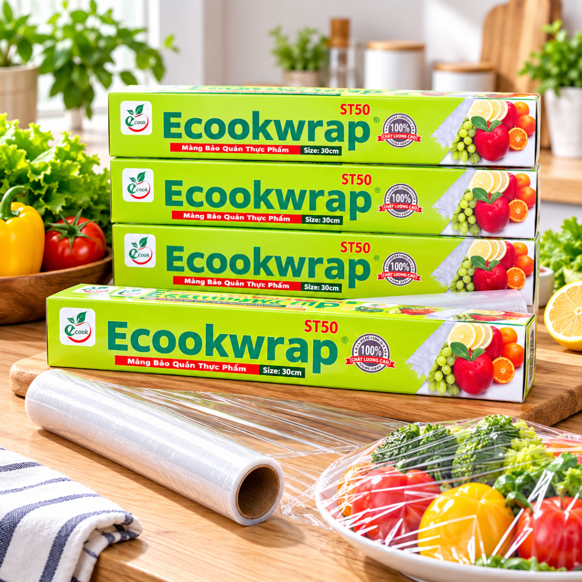 MÀNG BỌC THỰC PHẨM ECOOK WRAP ST50 (T144)