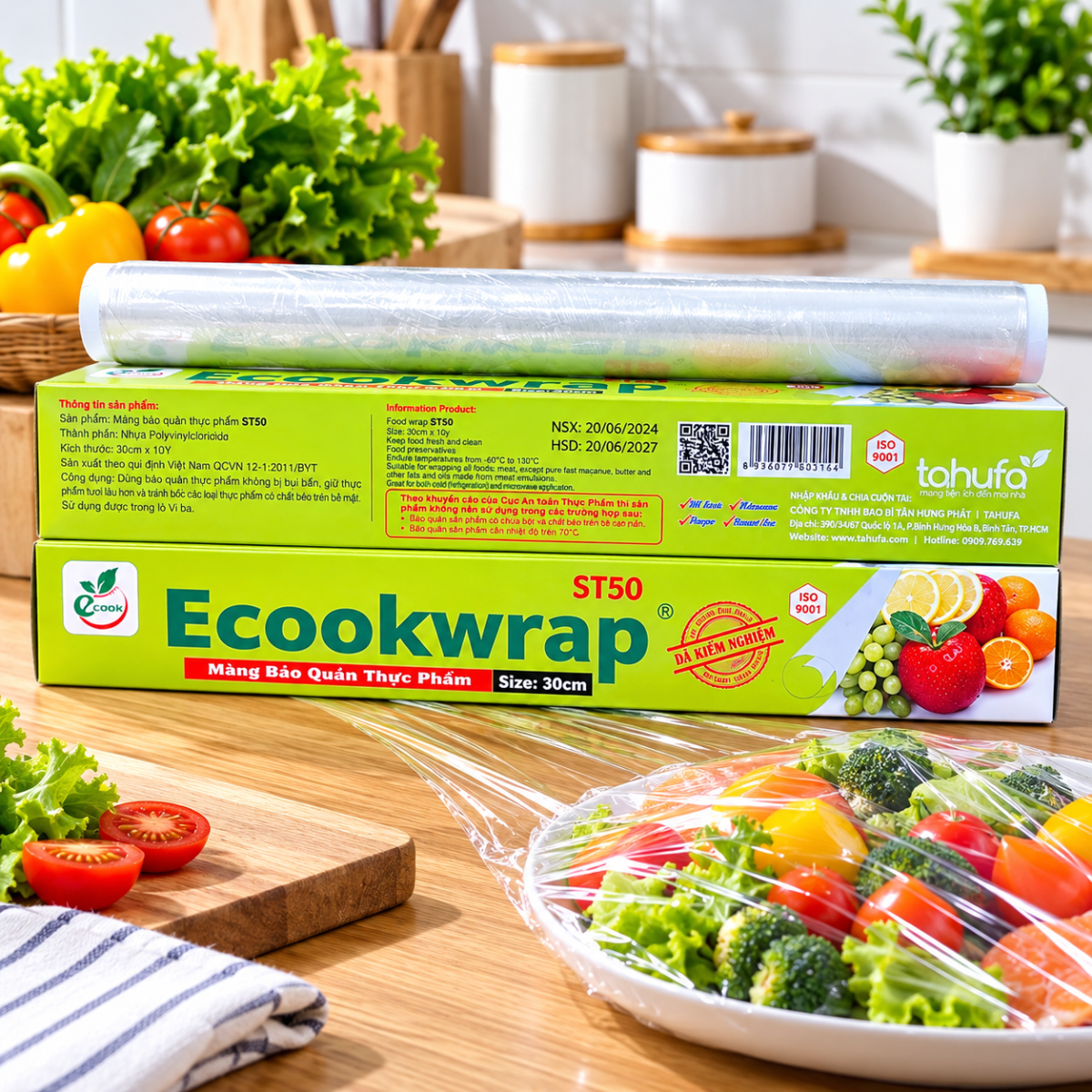 MÀNG BỌC THỰC PHẨM ECOOK WRAP ST50 (T144)