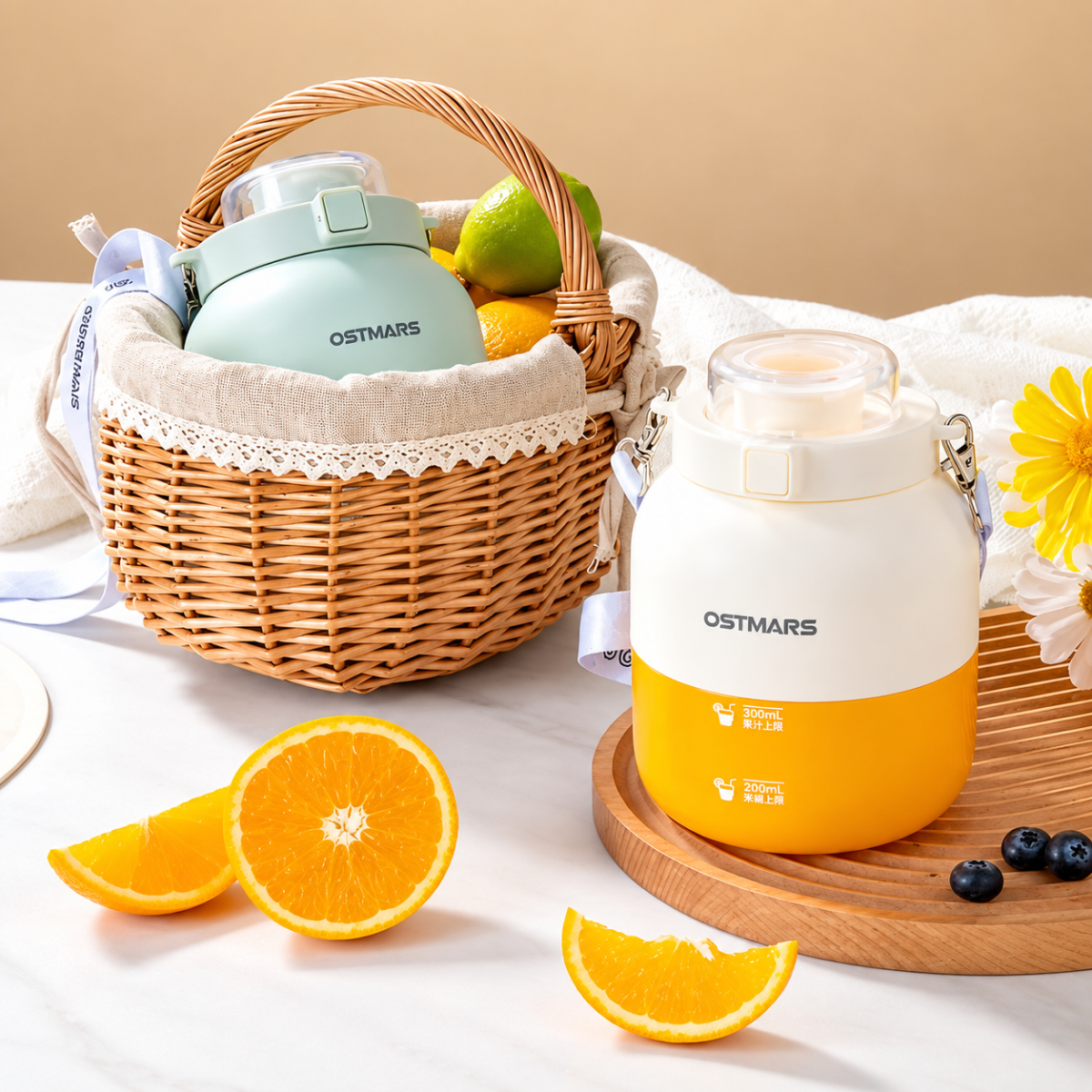 MÁY XAY SINH TỐ MINI TÍCH ĐIỆN OSTMARS 800ML (T20)