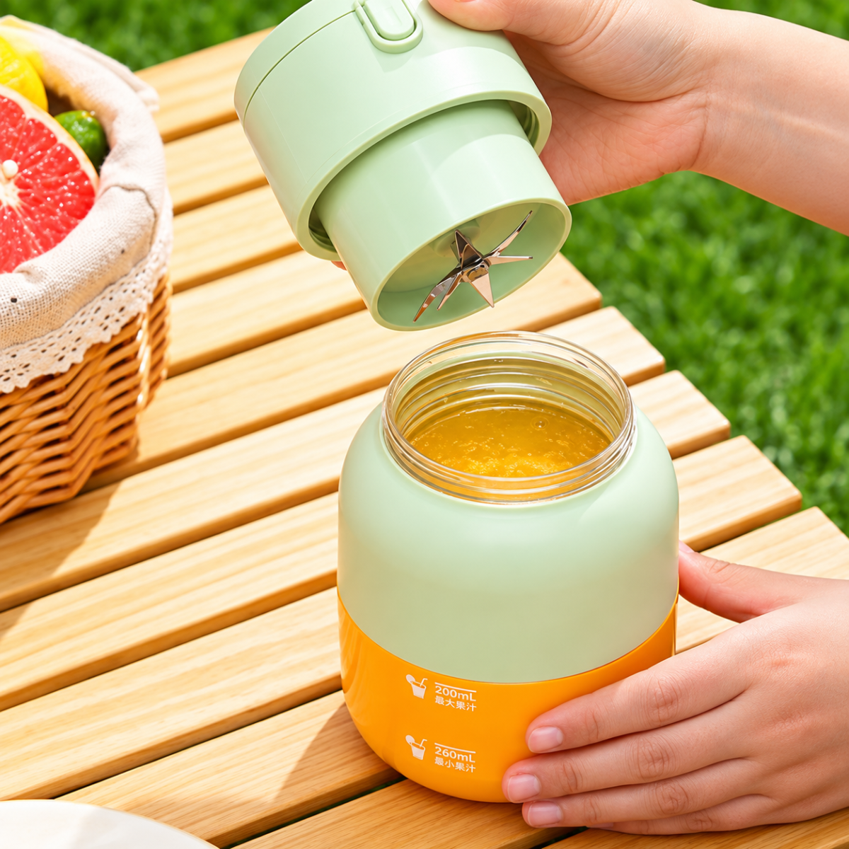 MÁY XAY SINH TỐ MINI TÍCH ĐIỆN OSTMARS 800ML (T20)