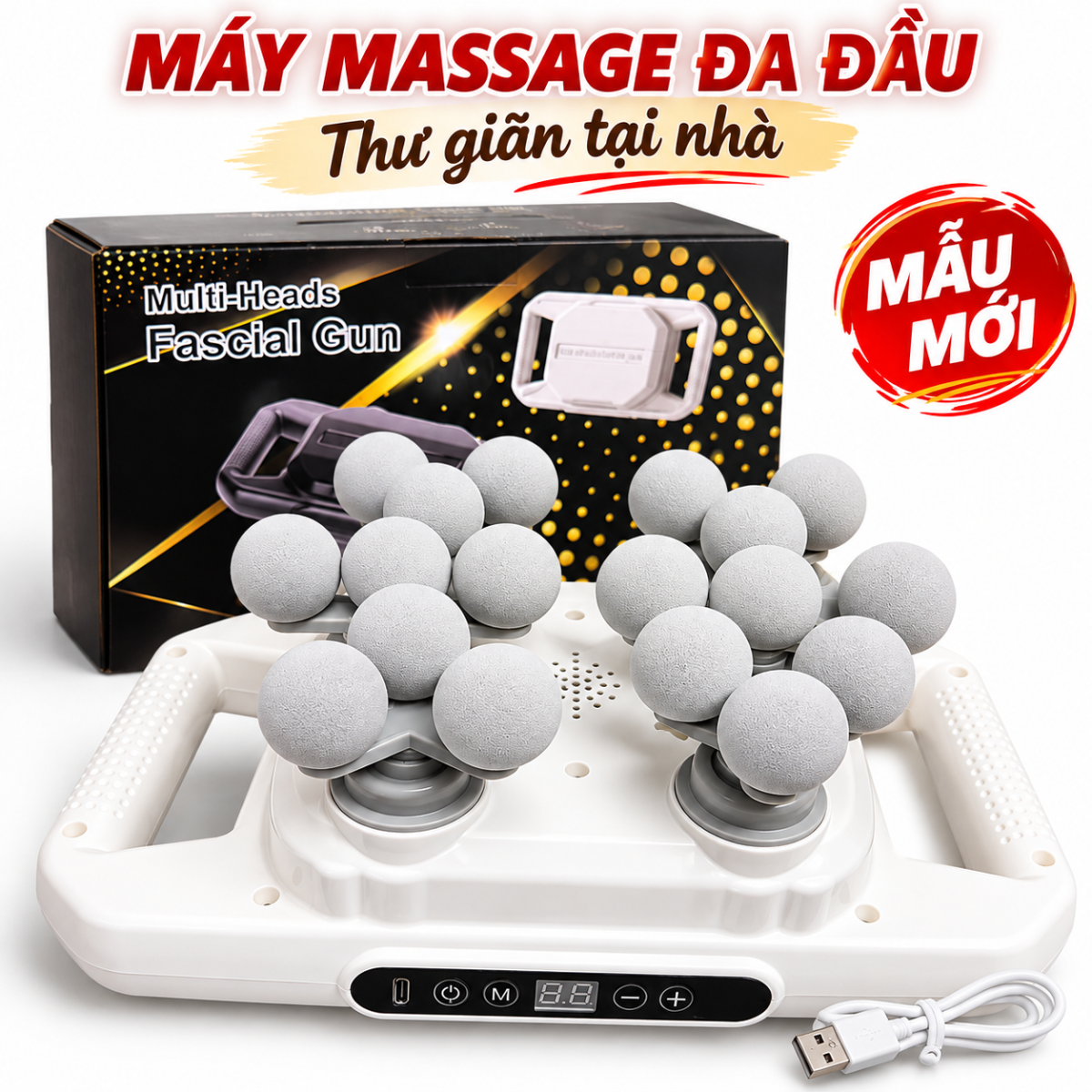 MÁY MASSAGE CÂM TAY 18 ĐẦU MẪU MỚI (T16)