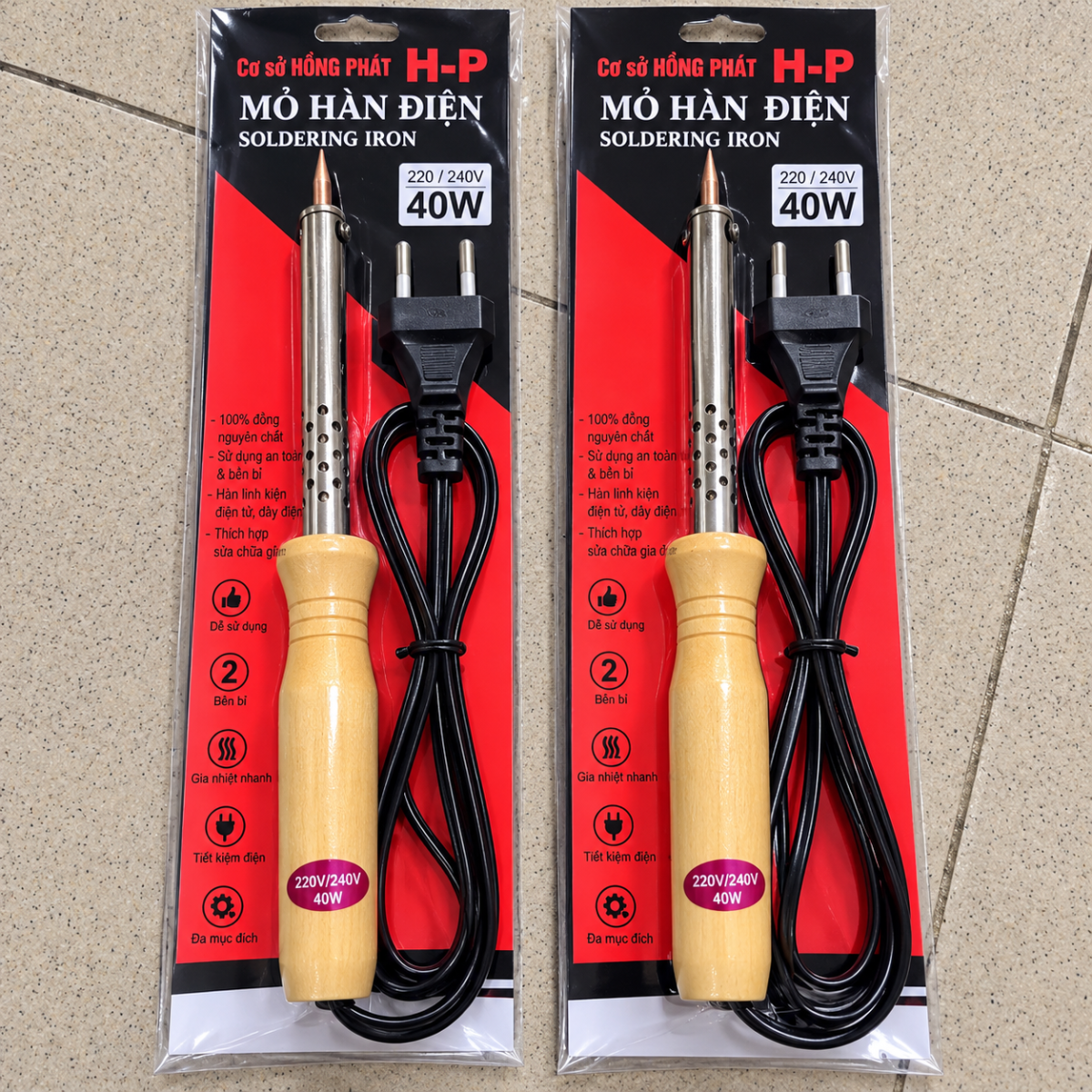 MỎ HÀN ĐIỆN H-P CÁN GỖ 40W (T50)