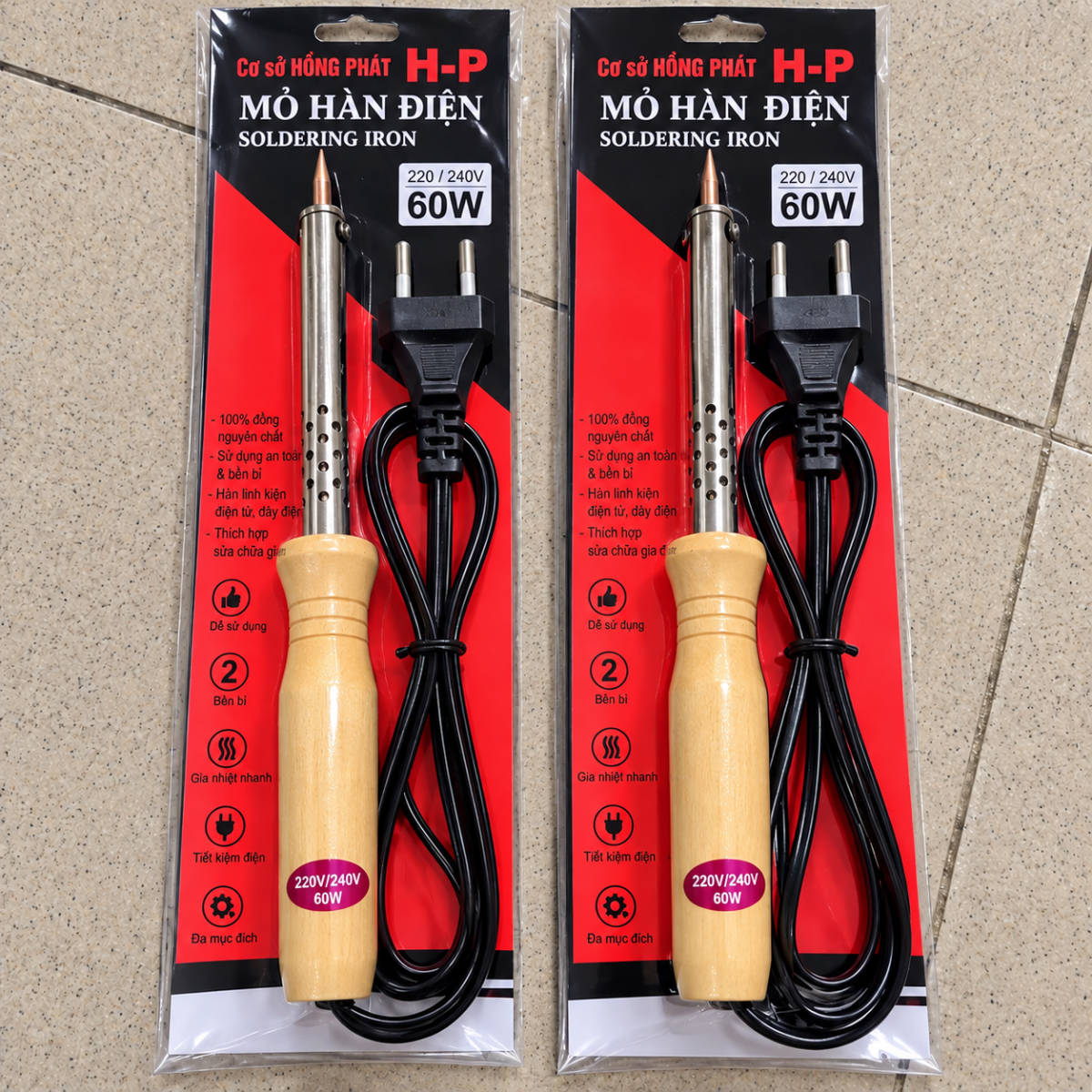 MỎ HÀN ĐIỆN H-P CÁN GỖ 60W (T50)