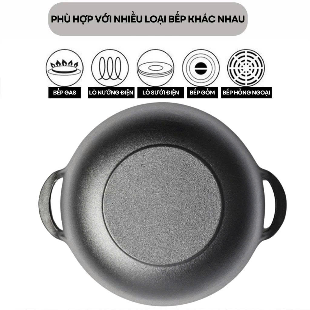NỒI GANG NẮP GỖ SIZE 20CM (T20)