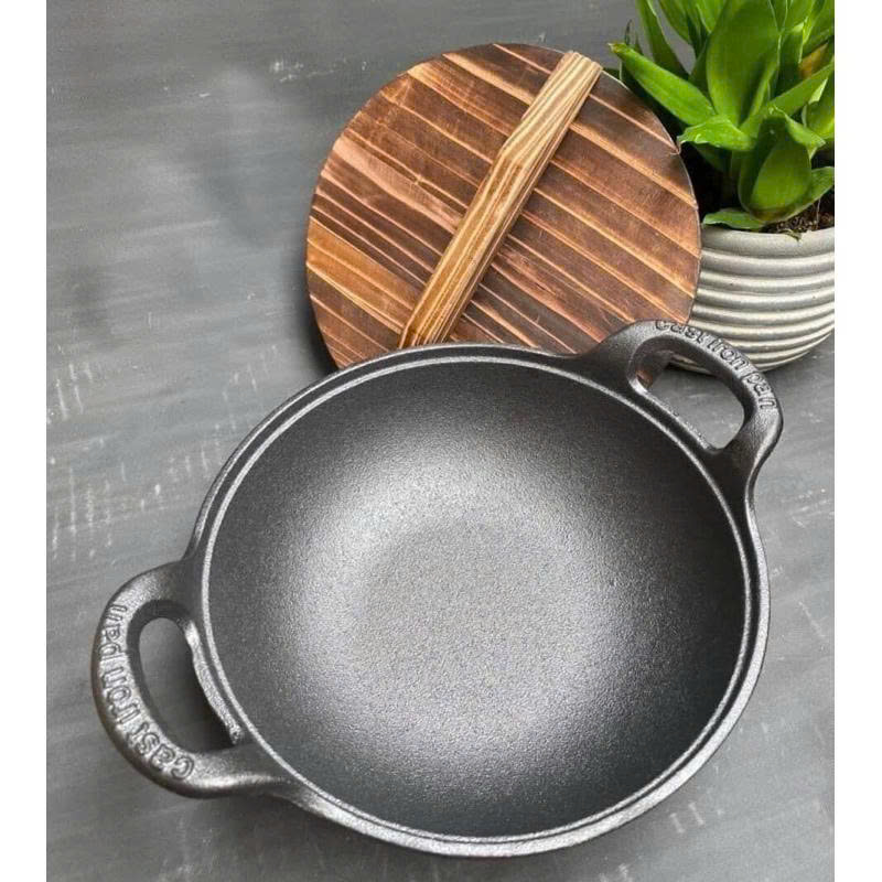 NỒI GANG NẮP GỖ SIZE 20CM (T20)