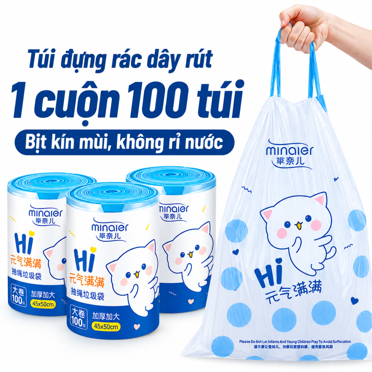 TÚI ĐỰNG RÁC TỰ PHÂN HUỶ MINAIER (T55)