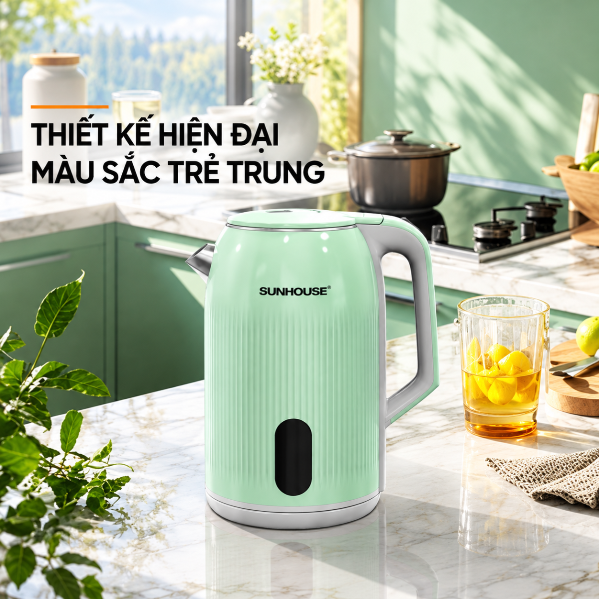 ẤM SIÊU TỐC INOX 2 LỚP SUNHOUSE SHD1364 - 2.8L (T12)