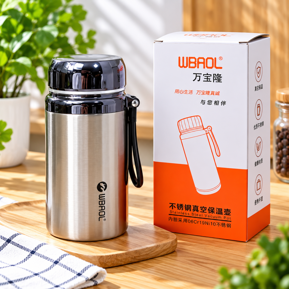 BÌNH GIỮ NHIỆT INOX 304 BAOL L31 1000ML (T30)