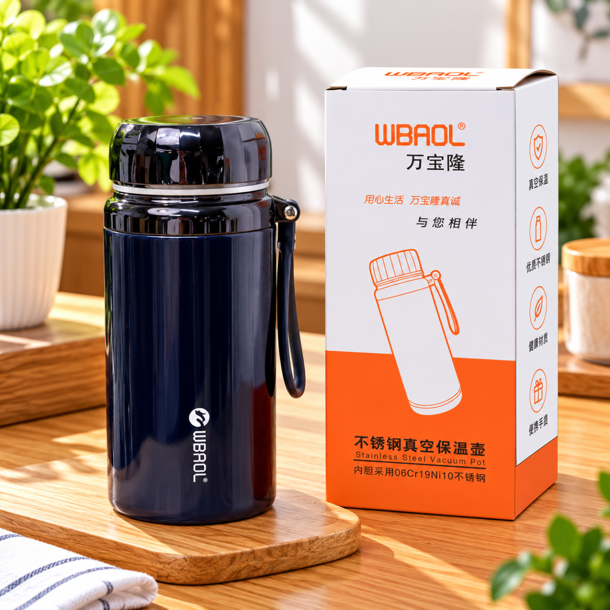 BÌNH GIỮ NHIỆT INOX 304 BAOL L31 1200ML (T30)