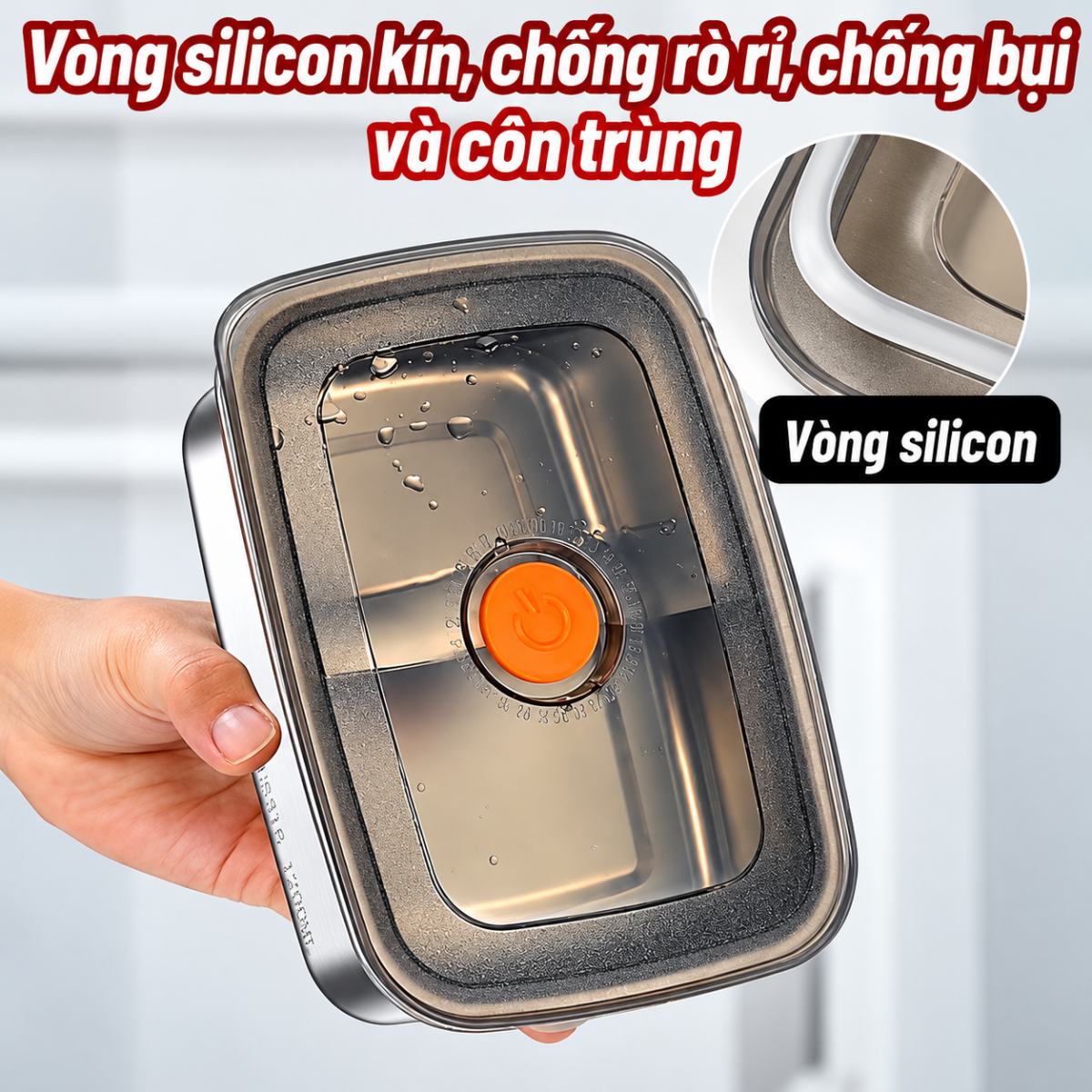 HỘP ĐỰNG THỰC PHẨM INOX 304 1200ML (T200)