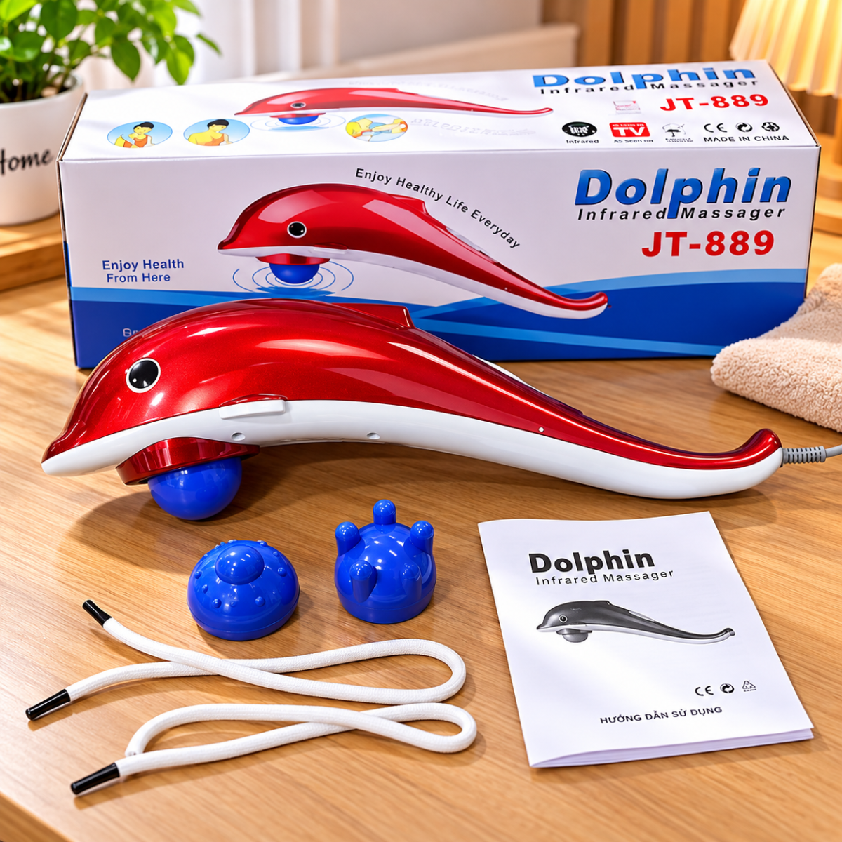 MÁY MASSAGE CÁ HEO LỚN 3 ĐẦU (T25)
