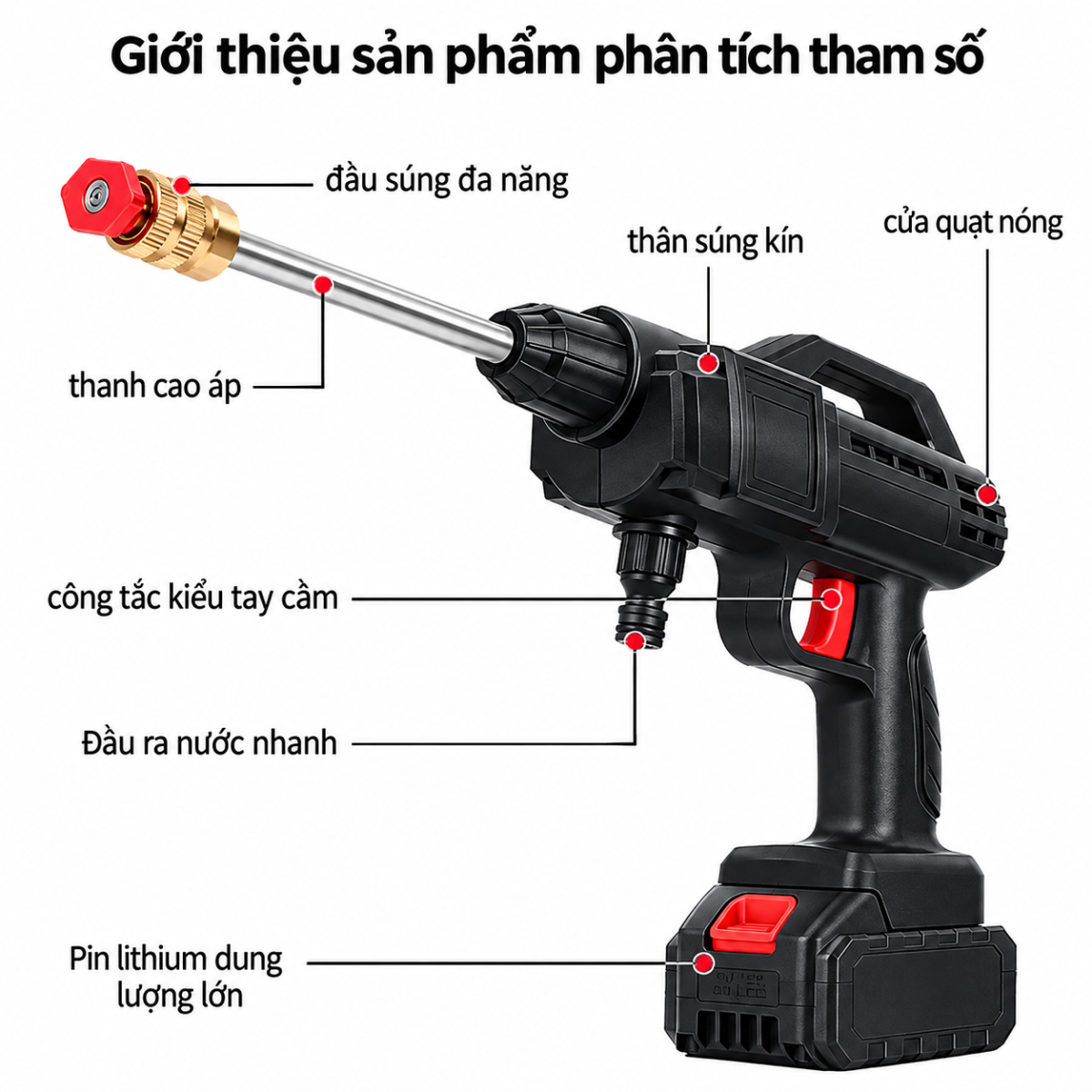 VÒI RỬA XE CẦM TAY 1 PIN HỘP NHỰA (T10)