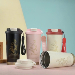 BÌNH GIỮ NHIỆT COFFEE THỜI TRANG FLOWER CUP 550ML