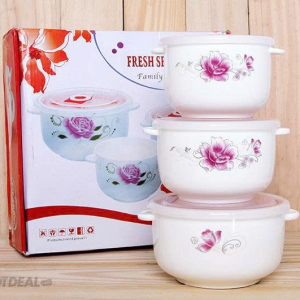 BỘ 3 THỐ SỨ CAO CẤP CÓ NẮP