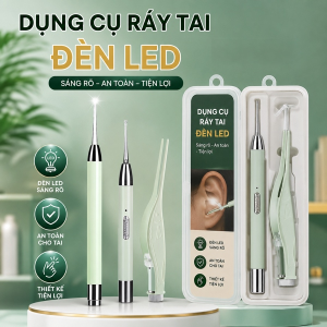 DỤNG CỤ RÁY TAI ĐÈN LED HỘP NHỰA