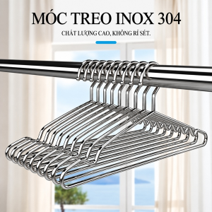 SÉT 10 MÓC QUẦN ÁO INOX 42CM (T70)