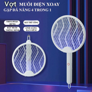 VỢT MUỖI GẤP GỌN THÔNG MINH 2IN1 MẪU MỚI