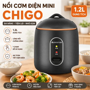 NỒI CƠM ĐIỆN CHIGO MINI 1,2L ĐA NĂNG (T8)
