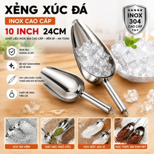 XẺNG XÚC ĐÁ INOX 10 INCH 24CM (T400)